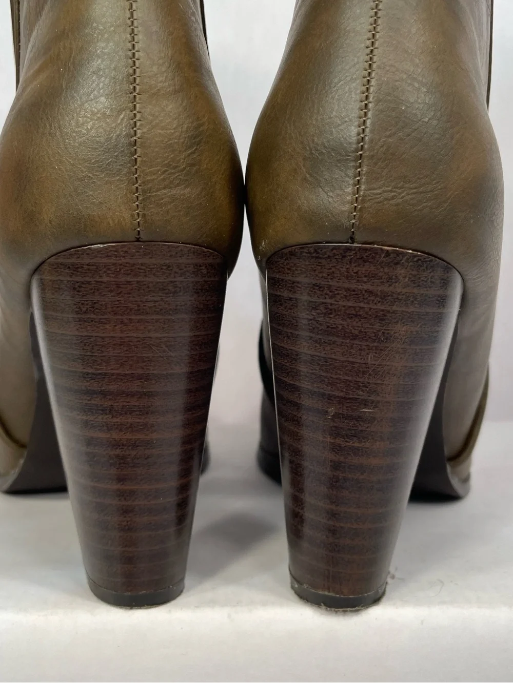 Penny Loves Kenny Brown Stacked Heel Ankle Booties